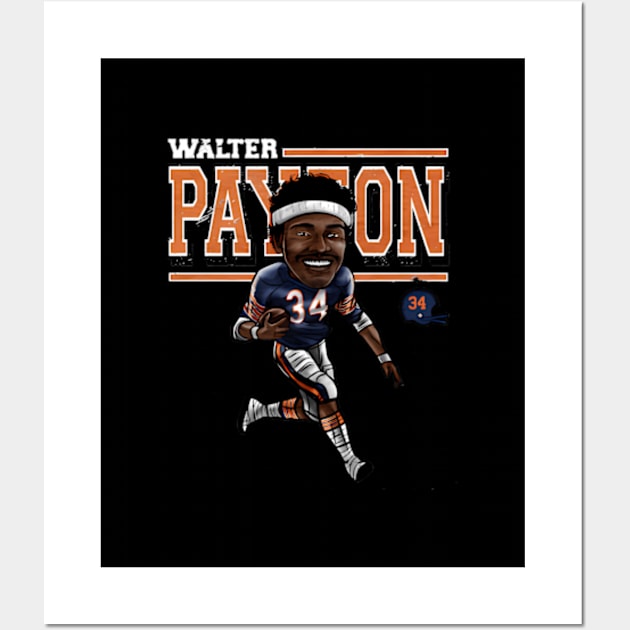 Walter Payton Chicago Coon Wall Art by caravalo